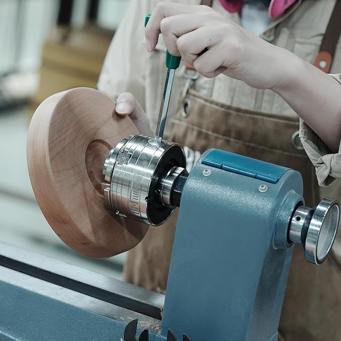4??Self-Centering Four-Jaw Universal Chuck for Spindle and Faceplate Work for Woodturning Lathe, Compatible with Super NOVA2, G3 Nova.