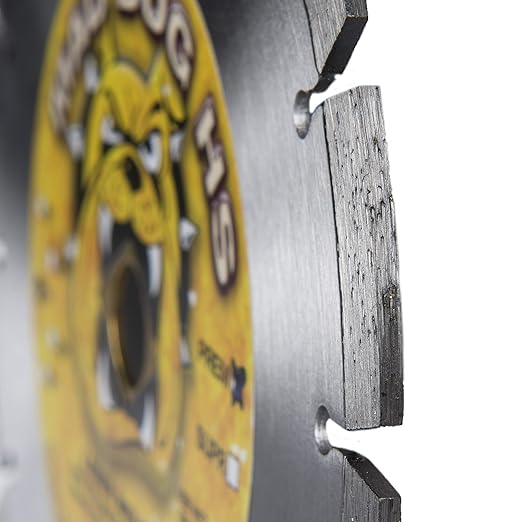 Delta Diamond Mad Dog HS 7 Inch Segmented Diamond Saw Blade, .095 X DM-7/8-5/8" Arbor, Premium, Wet/Dry, Laser-Welded, General Purpose Cutting Concrete, Masonry, Stone (7")