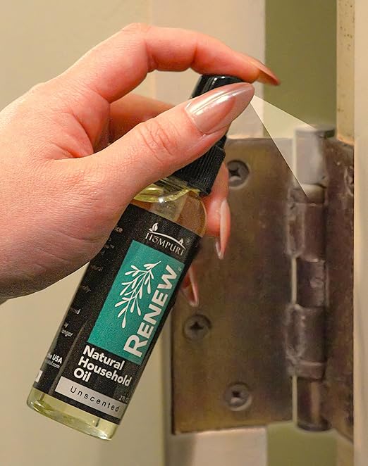 H흲MPURE짰 Renew Natural Household Oil Unscented - Eco-Conscious All-Purpose Lubricant Spray for Doors, Hinges & Locks - Natural Penetrating Oil for Smooth, Long-Lasting Lubrication