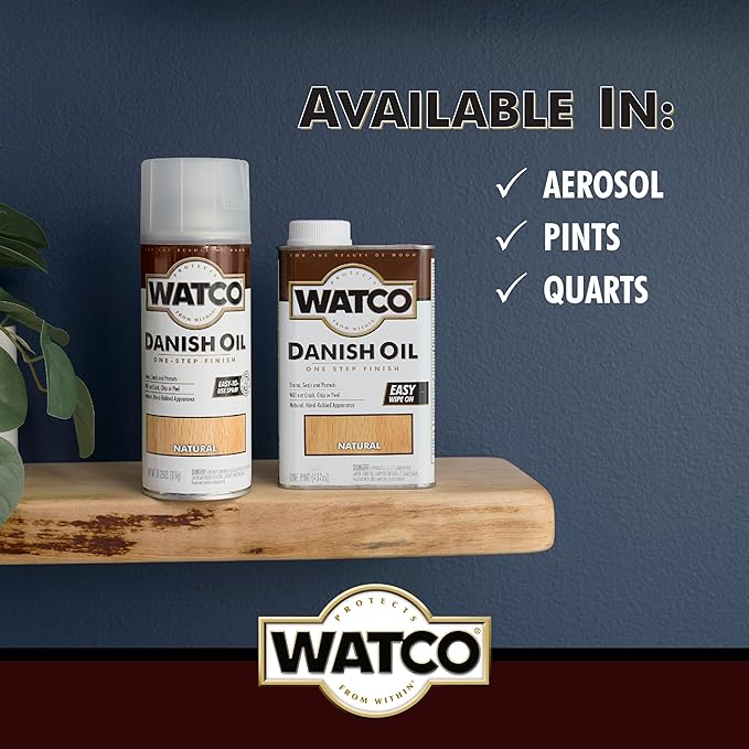 Watco Danish Oil Wood Finish Spray, 11.25 oz, Natural