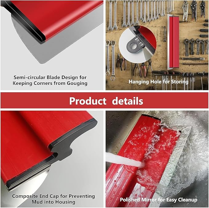 24 Inch Drywall Skimming Blade, 0.38mm Stainless Steel Blade, Drywall Knife