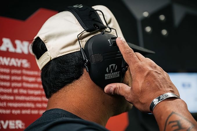Walker's Razor Slim Ultra Low Profile Compact Design Adjustable Range Shooting Hunting Hearing Protection Electronic Earmuffs