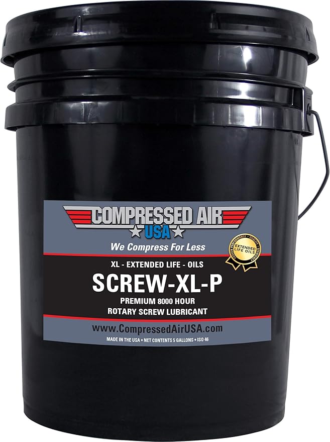 Premium 8000 Hour Rotary Screw Air Compressor Lubricating Oil - CompressedAirUSA - XL - Extended Life Oils (5 Gallon)