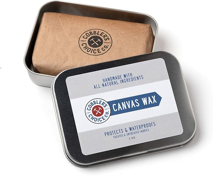 Cobbler's Choice Canvas Wax - Protects Textiles from Wind, Water, and the Elements!