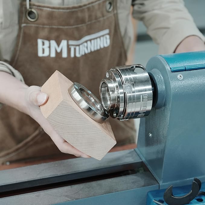 2" 50mm Faceplate Ring for Woodturning Lathe Chucks, allows the workpiece to be securely clamped by the chuck's dovetail jaws,Compatible with Super NOVA 2, G3.