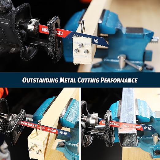 20-Piece Reciprocating Saw Blade Set, Professional Cutting Tool Kit for Tree Pruning, Metal Cutting and Common Materials in Homemade DIY Projects