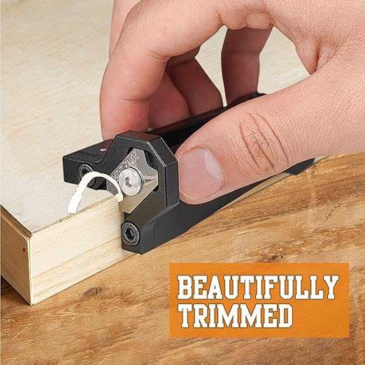 Professional Edge Banding Trimmer Kit - Adjustable Edge Banding Trimmer,veneers,with Tungsten Blades for Flush Trim, Chamfer & Rounded Edges on Wood, PVC & Veneer