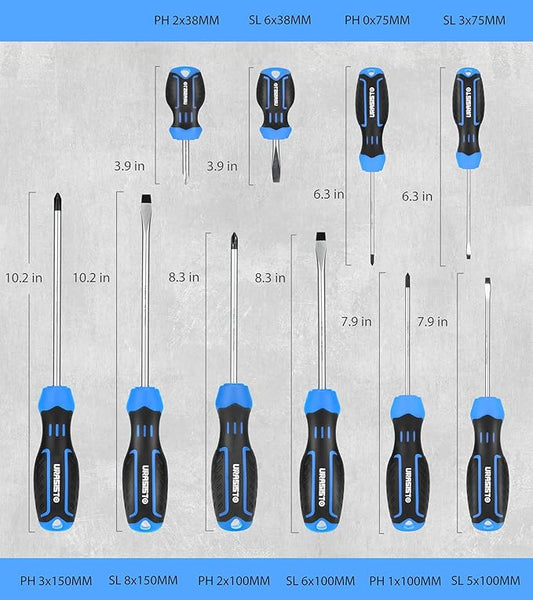 120-pieces Magnetic Screwdrivers Sets Includes Sockets, Slotted, Phillips, Hex, Torx and Precision Screwdriver Set Tools for Men, Repair Home