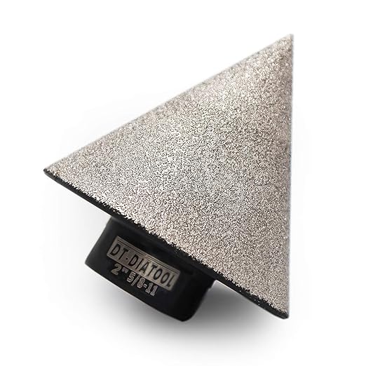 DT-DIATOOL Diamond Beveling Chamfer Bits for Granite Marble Tiles Existing Holes Diamond Hole Saw 5/8"-11 Thread Enlarging Polishing Shaping Holes of Size 1/4 Inch to 2 Inch