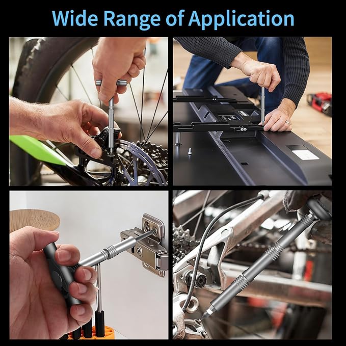 42 in 1 Magnetic Screwdriver, DIY Ratchet Screwdriver Set, Multi Bit Ratcheting Screwdriver Set with Storage Case Repair Tool Kit for Computer Eyeglass Bicycles Watch, Furniture