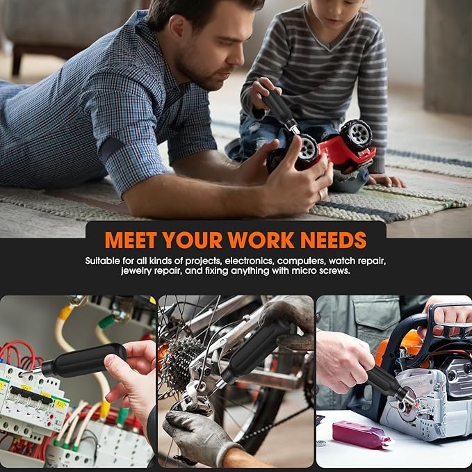 MAXME100짰 Magnetic 12-in-1 Household Ratcheting Screwdriver Set - Professional Tool kit for Home Improvement (Ratchet-14 in 1)