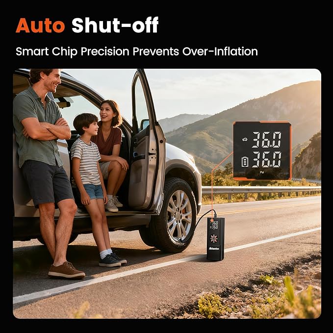 S9 Portable Air Compressor, 21s Ultra Fast Inflate, 2 In 1 Tire Inflator with Safety Hammer & Premium Gift Box, Cordless with Dual Power Supply, 150 PSI Electric Air Pump for Car,Bike,Truck