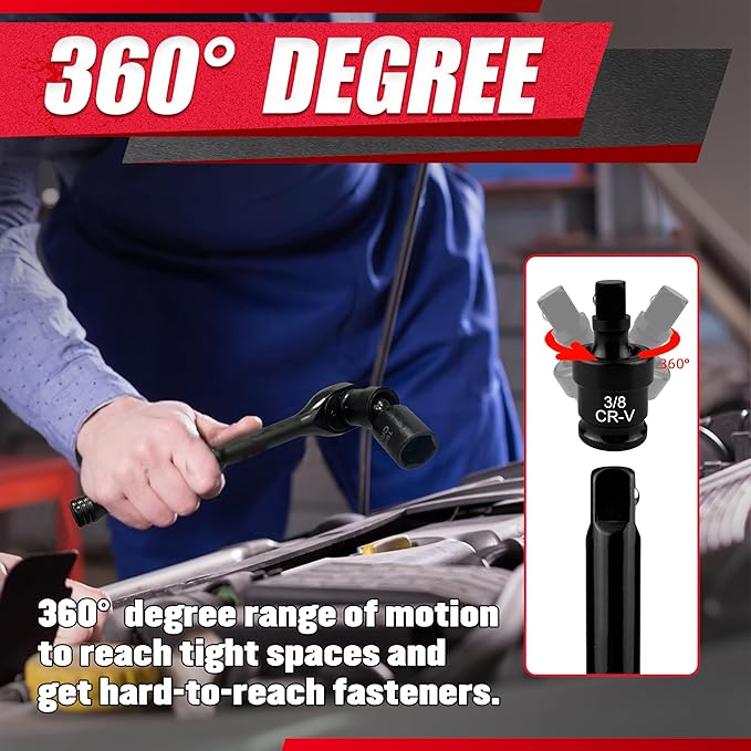 Drive Impact Socket Set,Drive Master Socket Set,SAE/Metric, Deep & Shallow (111PC 3/8inch)