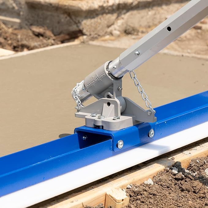 MARSHALLTOWN Eliminator Composite Adapter, Easy Control Adjustment, Concrete Bull Float Bracket, RED705050