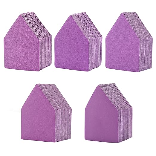 90mm x 65mm Triangle Sanding Sheets, Fits Milwaukee M12 Fuel Sander, Sandpaper Assortment 80, 120, 150, 180, 240 Grit (10 of Each), Hook & Loop Detail Sand Paper for Wood Finishing, Detail Sanding