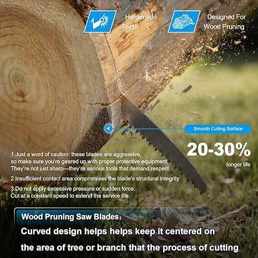 16.5 inch Wood Pruning Saw Blades, 5 Pcs Japanese Teeth Reciprocating Saw Blade 5TPI for Tree Trimming, Wood Cutting with Storage Box