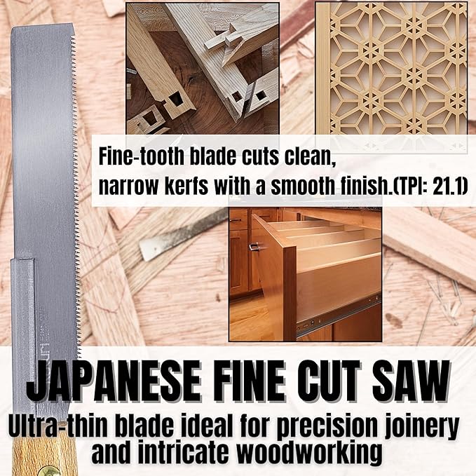 KAKURI Mini Dozuki Dovetail Saw 5" - Fine Cut Japanese Pull Saw for Precision Woodworking, Joinery, Tenon & Kumiko - Made in Japan