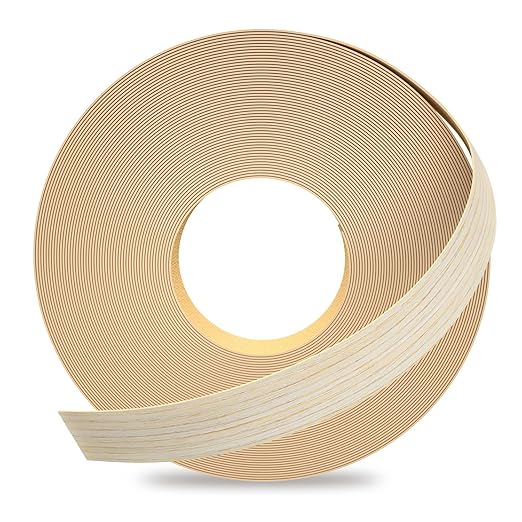GSCIT Club Oak Edge Banding, 5/8 inch x 100ft roll of Veneer Edge Banding -Pre-glued Flexible, Real Wood Tape Banding for Cabinet Repair Furniture Restoration