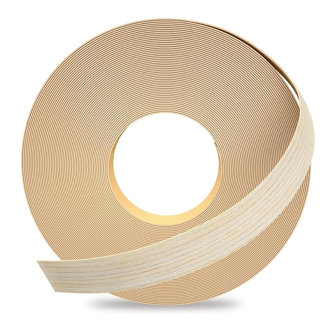 GSCIT Club Oak Edge Banding, 3/4 inch x 25ft roll of Veneer Edge Banding Preglued Flexible, Real Wood Tape Banding