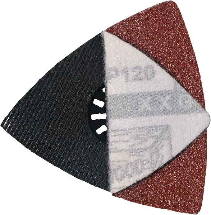 XXGO 3 Pcs 3-1/8 Inch 80mm Triangular Hook & Loop Oscillating Multi Tool Sanding Pads No.XG5508