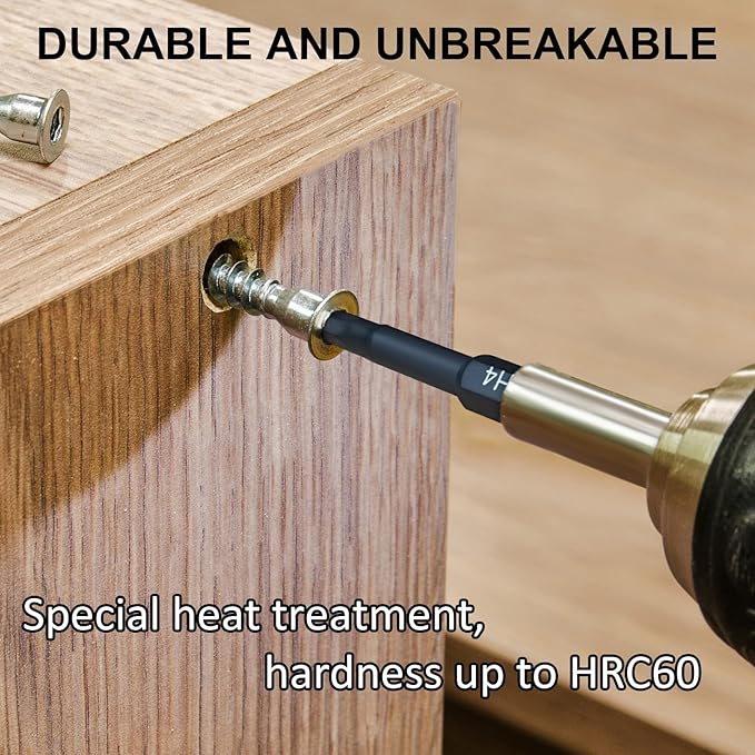 Hex Head Allen Wrench Drill Bit Set (10pc Metric & 10pc SAE), PTSLKHN Allen Wrench Drill Bits, Upgraded 1/4" Quick Release Shank Magnetic Hex Bit Set - Perfect for Ikea Type Furniture