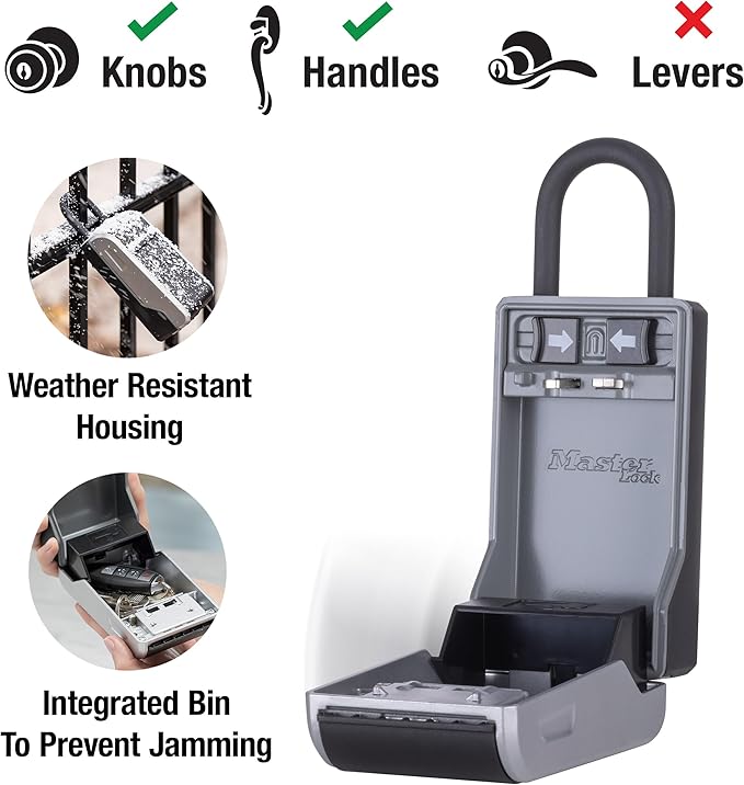 Master Lock High Capacity Key Lockbox, Combination Dial, Removable Shackle