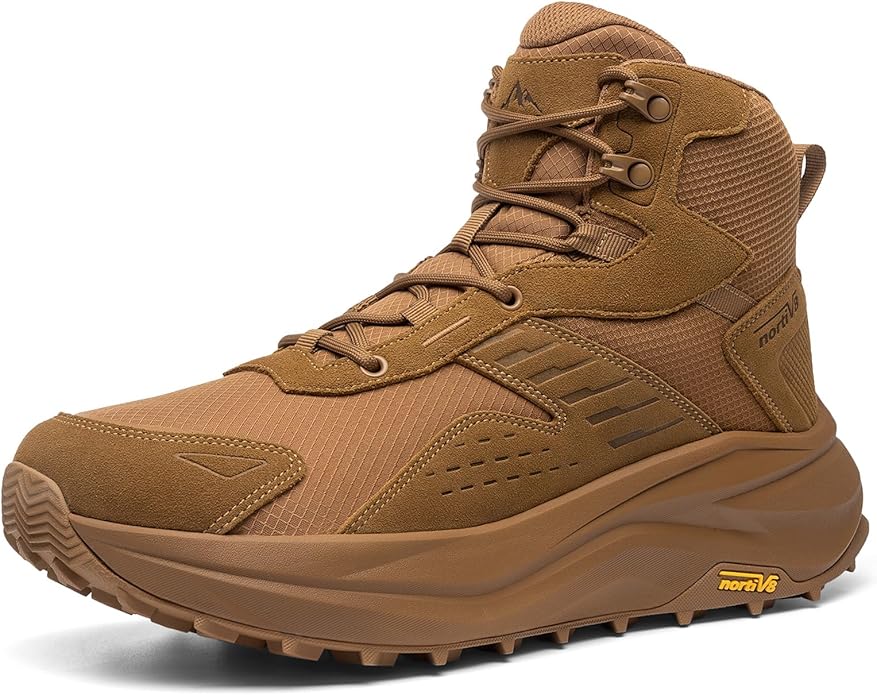 NORTIV 8 Men's Wide Toe Box Hiking Boots Low Drop Waterproof Outdoor Trekking Camping Winter Snow Shoes Katahdin