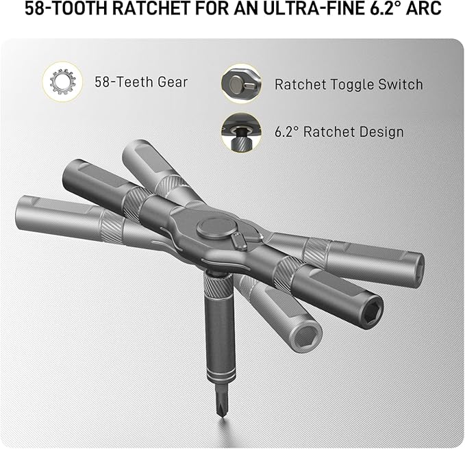 42 in 1 Magnetic Screwdriver Set, Ratchet Screwdriver Set, Multi Bit Screw Driver Set Kit with Case, Portable Repair Tool for Electronics, PC, Glasses, Bicycles, Watch, Furniture & DIY