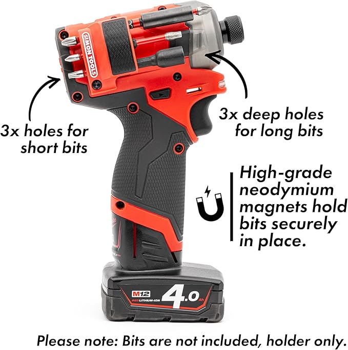 Magnetic Bit Holder for Milwaukee M12 Impact Driver & Drill - Milwaukee Bit Holder for M12