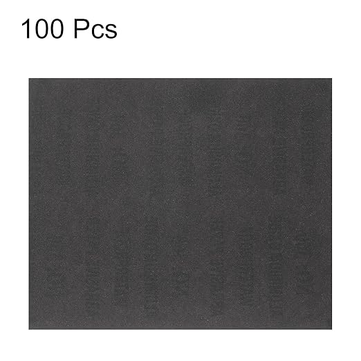HARFINGTON 100pcs Sandpaper 220 Grit 9 x 11 Inch C-Weight Backing Silicon Carbide Abrasive Wet Dry Sanding Sheets for Wood Finishing, Metal Sanding, Automotive Polishing
