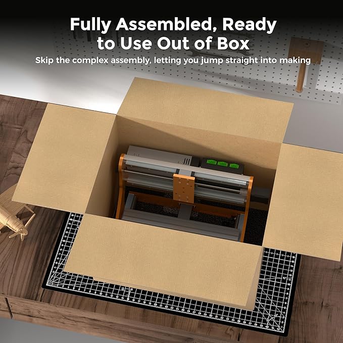 LUNYEE 3020 Nova CNC Router Machine, All-Metal XYZ Axis Linear Guides and Ball screw with 800W Trimmer Router, Suitable for Cutting Aluminum, Brass, Stainless steel, Wood, Acrylic, MDF, and Plastics