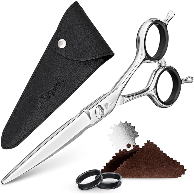 Fagaci Professional Hair Cutting Scissors 6??Super Sharp Thin Blades, 440C Steel for Maximum Precision, Lightweight Hair Shears for Women & Men