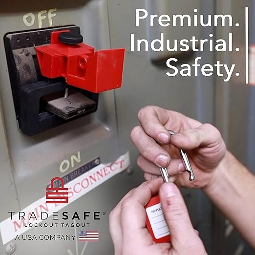 TRADESAFE Circuit Breaker Lockout Device, 3 Pack, 480/600 Volt, Clamp-on Breaker Lock Out Device, OSHA Compliant, Premium Grade, Extra Large