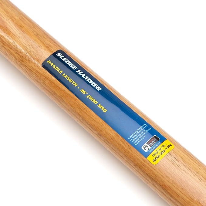 Estwing 16-Pound Hard Face Sledge Hammer - 36-Inch Hickory Handle, Ergonomic Grip, Durable Construction for Demolition & Stake Driving