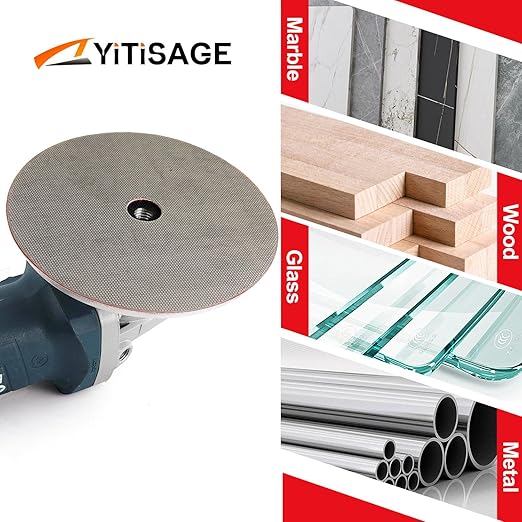 5 Inch Electroplated Diamond Grinding/Polishing Pads Sanding Granite Concrete Glass Metal Stone Grinding Disc(grit 400-1pc)