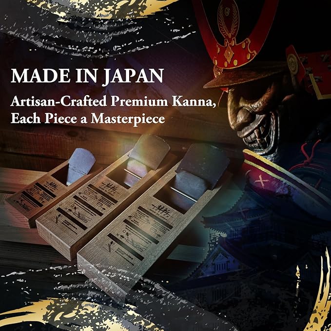 SUIZAN Kanna Japanese Wood Planer 2.4" - Professional Hand Block Plane Woodworking tools