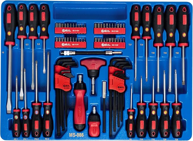 Genius Tools 86 Piece Screwdriver & Bit Set MS-086