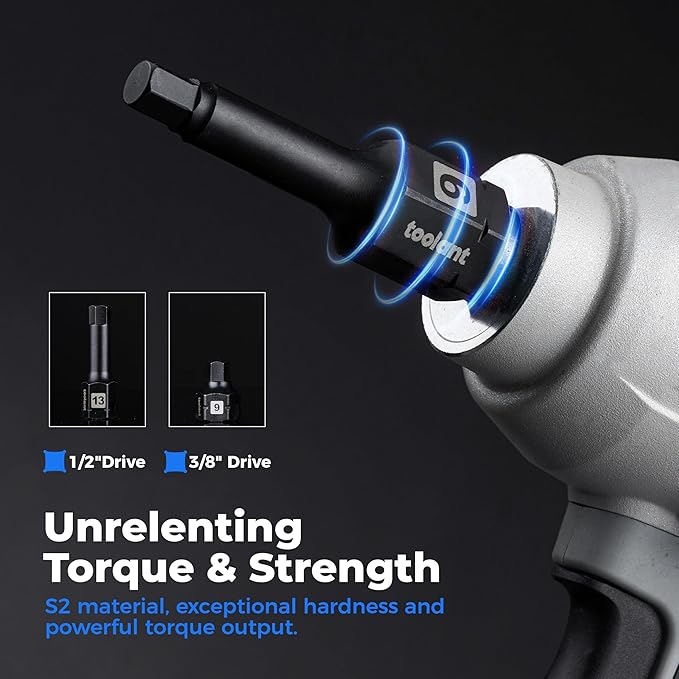 toolant 1/2" drive 14mm impact hex bit socket set 2PCS, Hex Drive, S2 Steel Air Drive Allen Socket set,Impact Grade竊똀nti-Roll Design