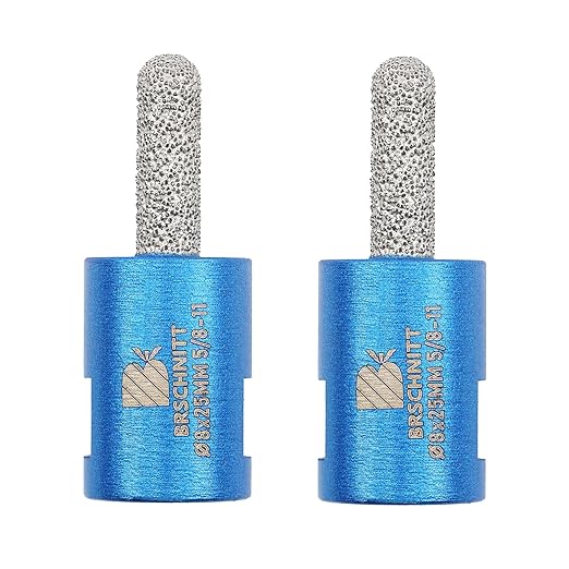Diamond Mortar Raking Bit - BRSCHNITT for Mortar Raking Tuck Pointing Granite Marble Concrete Masonry Stone Removals Vacuum Brazed Bit with 5/8-11 Thread (5/16 Inch x 1 Inch) 2pcs/Pack