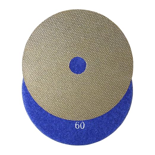 5 Inch Electroplated Diamond Grinding/Polishing Pads Sanding Granite Concrete Glass Metal Stone Grinding Disc(grit 60-1pc)
