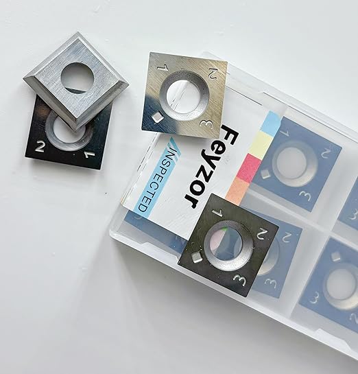 15x15x2.5mm Carbide Inserts for Woodturning, Replacement Cutter Knives Fits Spiral/Helical Planer Heads, Wood Lathe Tools, Ci1, 10pcs