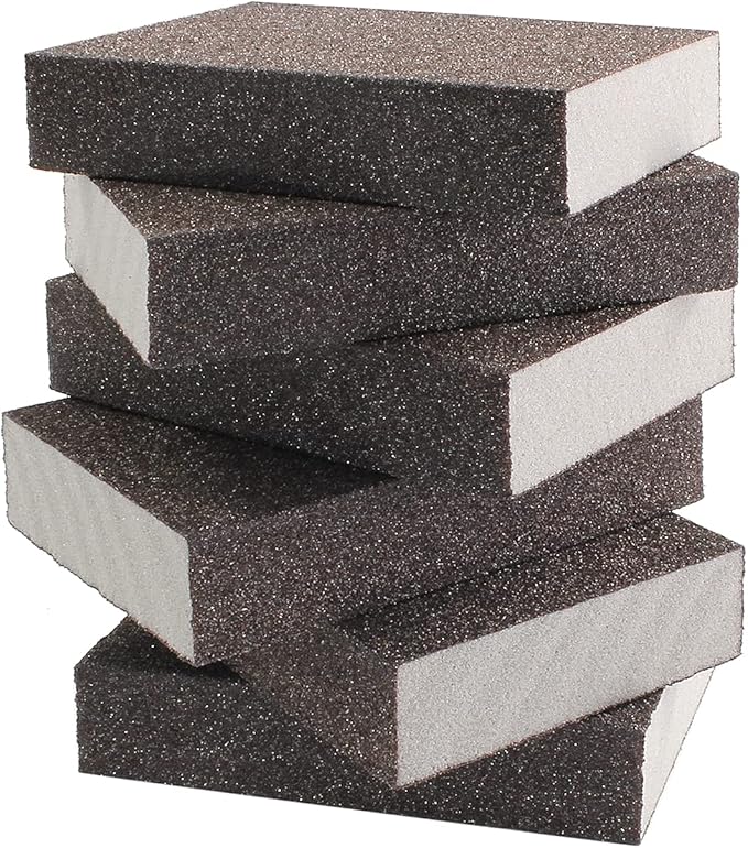 60 Grit Coarse Sanding Block - 12Pcs, Wet Dry Sanding Sponge Foam Sandpaper Block Washable & Reusable Sandpaper Sponge for Drywall Wood Plastic Metal Furniture