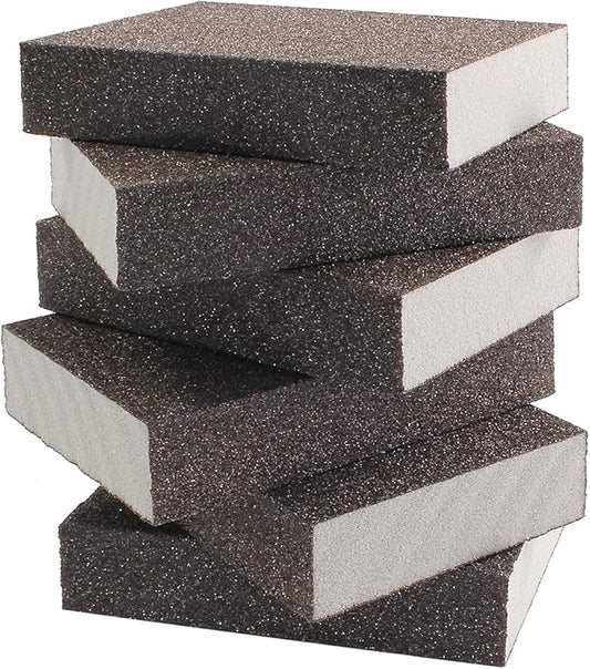 60 Grit Coarse Sanding Block - 12Pcs, Wet Dry Sanding Sponge Foam Sandpaper Block Washable & Reusable Sandpaper Sponge for Drywall Wood Plastic Metal Furniture