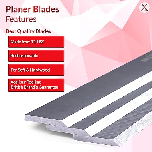 for Freud C400 Jointer Knives 6-1/8 x 11/16 x 1/8 Inch Pack of 3 Planer Thicknesser Blades Made by Xcalibur Tooling