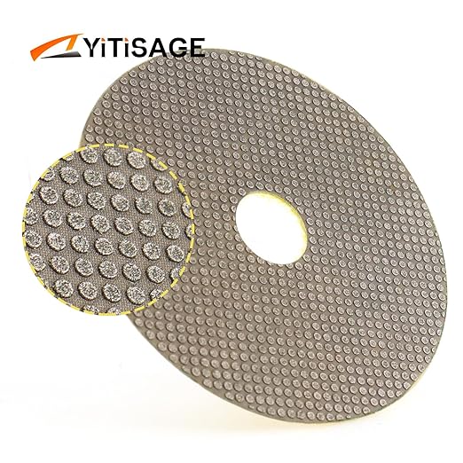 4 Inch Electroplated Diamond Grinding/Polishing Pads Sanding Granite Concrete Glass Metal Stone Grinding Disc(grit 120-1pc)
