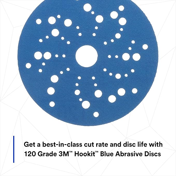 3M Hookit Blue Abrasive Disc Multihole 36159 (4PK)