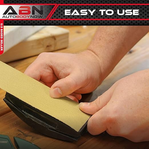 ABN Adhesive Sticky Back 320-Grit Sandpaper Roll 2-3/4in x 20 Yards Aluminum Oxide Golden Yellow Longboard Dura PSA