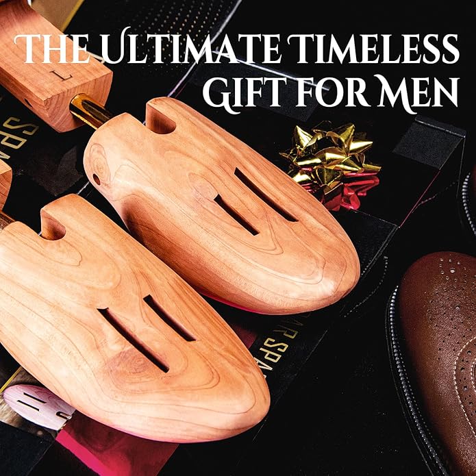 Cedar Space Wooden Shoe Stretcher Tree, 6.5-14 Sizes Cedar Wood Shoe Trees,2/4PC Shoe Stretcher for Men, Sneakers,Boots