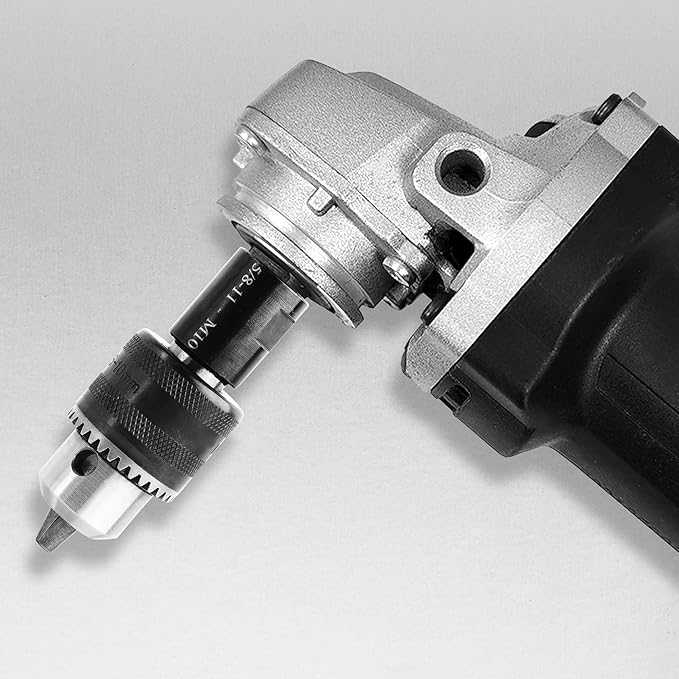 5/8-11 Angle grinding machine special conversion chuck, 1.5-10mm diameter metal drill chuck with fixed converter and quick replacement, stable use, can replace electric drill holes