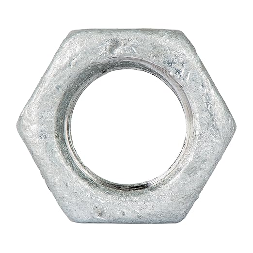 3/8"-16 (100 Pack) Galvanized Grade 2 Hex Nuts, Coarse Thread, Hot Dip Galvanized, Industrial/Commercial Grade ASME B18.2.2 by Makers Bolt